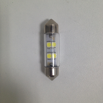 Светодиод T11*36 24V WHITE  4SMD(3,5x2,8) S8,5 (Маяк) (24T11*36/38-W/4SMD)