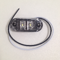 Фонарь габаритный 12/24V  2 LED овал , белый, арт SQ-C-044, шт.