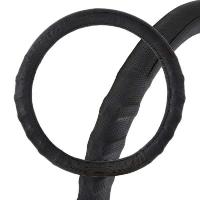 Оплетка экокожа с рельефными вставками Touch-2 , L (39-41 см) Черная  SKYWAY S01102131