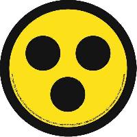 Наклейка ГЛУХОЙ водитель, D 140 мм, круглая , желтая,наружная ГОСТ SKYWAY S08101008 (1/10)