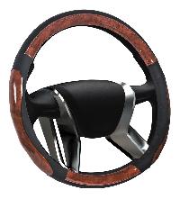 Оплетка экокожа, вставки под дерево Senator Oregon М (37-39см) Черный (OPLS0403), шт. AZARD 