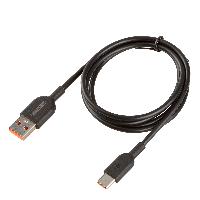 Кабель USB для зарядки Type-C, L 1 метр, 3А, 15Вт, черный, в пакете  S09603007 SKYWAY