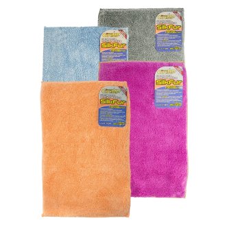 Салфетка Микрофибра Шелковый ворс 26*42см (LUX-113F)  SilkFur (4шт), к-т  CityUp (1/120)