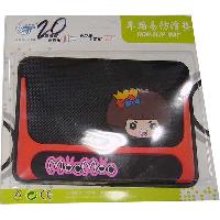 Коврик на панель плоский 180*130мм, Черный, Н-тип, надпись MocMoc девочка