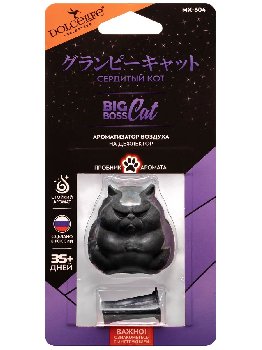 Ароматизатор на дефлектор меловой Сердитый кот чер Big Boss (22 гр.) MX-604 Dolce Life ( уп.12шт)