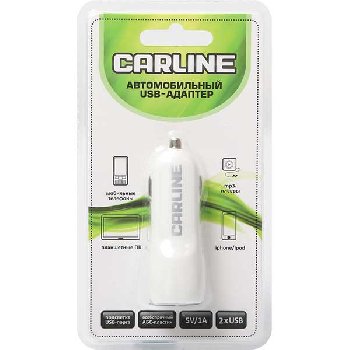 Адаптер прикуривателя 2 USB (2.1A ;1A ) 12/24В, CARLINE®  белый ch-2uw 