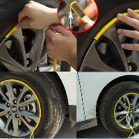 Молдинг диска колеса защитный силиконовый самоклеящийся, Желтый H-ZS01 