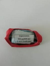 Чехол на брелок сигнализации PANDORA DX6/91/90/D010/D022 кожа, красная
