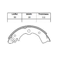 FN-1185  (T-1185)  Колодки тормозные барабанные  jFBK