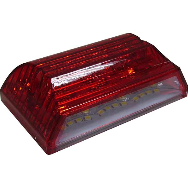 Фонарь габаритный 12V 8 SMD (+12 SMD)  98* 62 мм, красный,  (уп 2 шт)