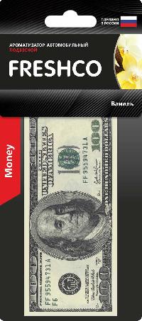 Ароматизатор подвесной пластина Купюра100$ ВАНИЛЬ USD-102 (10/40)