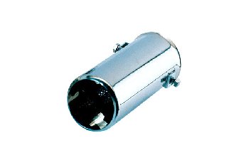 Насадка на глушитель d60D 60 L150 мм, округлый край, свисток, хром TM-999