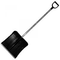 Лопата снеговая, ковш пластик 37*38 см, алюм.планка, ВИТЯЗЬ, черенок металл в оплетке, V-обр. ручка 