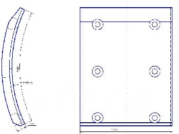 Накладки  T320-1101 ( ANL-6101F/ ANL-1101F)  (110*11.5-143_6*12T) безасбестовые (8шт./компл)