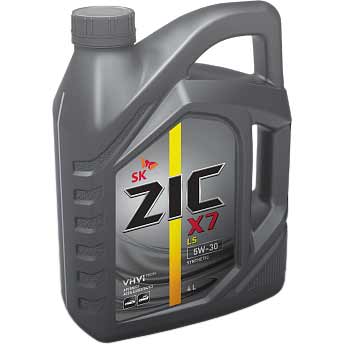 Масло моторное ZIC X7  5w30 LS (SN/ CF, С3), 6L  Low SAPS (синтетика) (1/3)