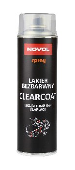 Лак акриловый прозрачный глянцевый, 0.5л. СПРЕЙ CLEARCOAT Spray (34002) NOVOL (1/6)