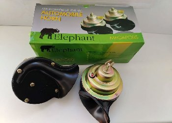 Сигнал электрический 12V Улитка D 88мм, 105-118Db (высокий+низкий), к-т  DL-32P ELEPHANT (1/24)