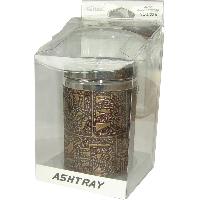 Пепельница-стакан пластик, синяя подсветка крышки, бронза, Египет C28A