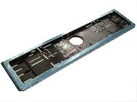 Рамка номера пластик с защелкой, край нержавеющая сталь SLP 17-S