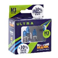 Лампа галогеновая H 3 12V 55W Pk22s Super White+ 30% (82320SW+30) 2 шт, к-т  Маяк 