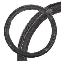 Оплетка экокожа с рельефными вставками Comfort-8, M (37-39 см) Черная  SKYWAY S01102179