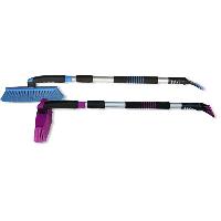 Щетка для снега со скребком, металлическая ручка, телескоп 95-134см, поворотная CU-59(уп12шт)