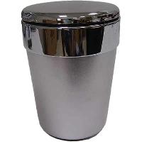 Пепельница-стакан пластик, синяя подсветка крышки, хром 3030 CH