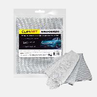 Салфетка Микрофибра 40*40см для стекол и зеркал Серая (2 шт), к-т  CLA00742  ClimArt