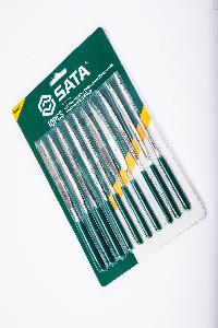 Напильники алмазные 4мм, длина 160 мм, прямые (набор 10 предметов) к-т 03830 SATA 