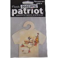 Ароматизатор подвесной текстиль ЗИМНИЙ АРОМАТ майка Снеговик (Французкая Ваниль) PAT- 002 (5/40)