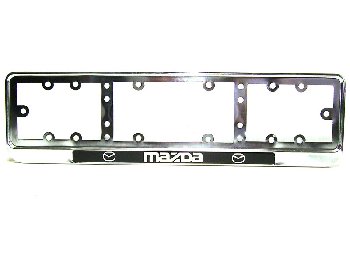 Рамка номера металлическая, хром MAZDA (2 шт), к-т    (уп.20 к-тов)  