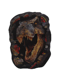 Наклейка  3D голограмма Рекс динозавр, 140*190 мм