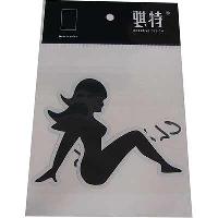 Наклейка декоративная Силуэт (Девушка черная)  CLXT-336