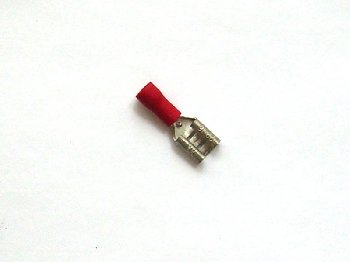 Клемма обжимная 6.3 мм с изоляцией МАМА, КРАСНАЯ (уп.100 шт), уп.
