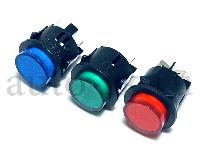 Кнопка круглая с индикацией-подсветкой д.23 (без фиксации)