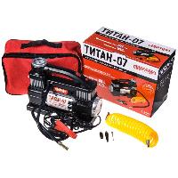 Компрессор метал корпус, 2-х цилиндровый,12V, 65 л/мин, фонарь, сумка ТИТАН-07 SKYWAY S02001020