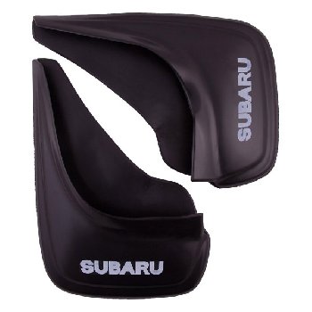 Брызговик фигурный черный, надпись SUBARU (2 шт), к-т  SKYWAY S05201010  