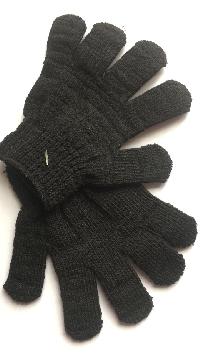 Перчатки хб, без покрытия ДЕТСКИЕ ЗИМНИЕ, двухслойные, ЧЕРНЫЕ, пара (уп.10 пар)  Ладошки