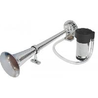 Сигнал воздушный 12V 1 рожок, L 400 мм,140 Дб, с компрессором, хром  SL-1019M  (1/15)
