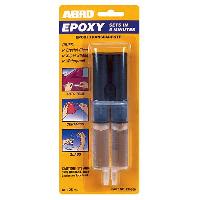 Клей двухкомпонентный эпоксидный прозрачный в шприце, 25 мл, EP-300, ABRO (уп.12 шт.) 