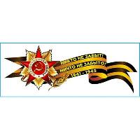 Наклейка 9 МАЯ вырезанная (220*290) «Георгиевская лента/звезда Никто не забыт» SW S08102033 (уп 1шт)