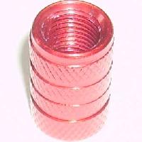 Колпачок для камеры металлический цилиндр рифленный (к-т 4 шт), металлик красный VC - 108