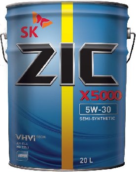 Масло моторное ZIC X 5000  5w30  CI-4/DH1,20L  п/синт диз  
