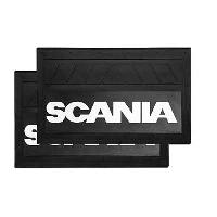 Брызговик плоский на длинномер задний  580*360*5мм, черный, надпись SCANIA (2 шт), к-т DA-02187