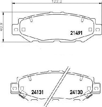 PF-1363/1302/1326  Колодки тормозные дисковые (АN-398/369 /D2125) КНР