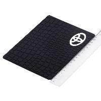 Коврик на панель плоский 175*135мм, под кожу крокодила, Черный, в углу эмблема TOYOTA, SKYWAY HX-25 