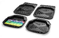 Коврики Резина 4 пр (п:77*50см, з:45*50см) ванночки, ELEGANT, Черный, к-т (47675) 