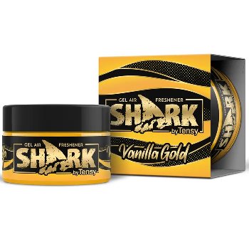 Ароматизатор на панель гелевый банка пластик Ваниль Tensy Shark, TZ-08 (уп 40шт.)