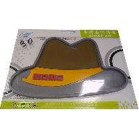 Коврик на панель ванночка 210*140 форма Шляпа, серый, надпись MOMO