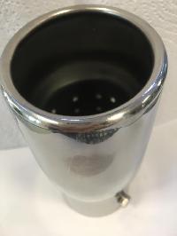 Насадка на глушитель d60D 75 L145, широкий выход, округлый край, овал  арт ТМ-418